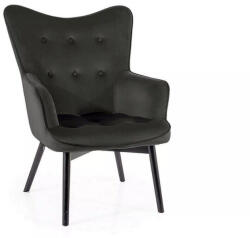 SIGNAL MEBLE Carmen Velvet Elegáns Bársony Fotel Fekete (CARMENVCC)