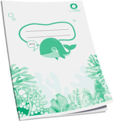 BLUERING Füzet A5, 32lap, sima 20-32 Bálnás Bluering®