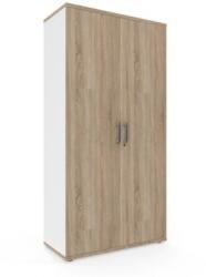  Dulap inalt Viva, 179 x 90 x 42 cm, cu usi, stejar sonoma/alb M1250047 Dulap arhivare
