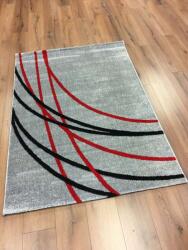  Barcelona E742 Modern Szőnyeg - Szürke-Piros - 160x230 cm