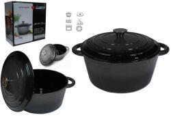  Lábas Öntvény Zománcozott Marble Grey 4.8 Literes Fedővel