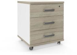  Container mobil Viva, 58 x 49 x 48 cm, stejar oyster/alb M1250015 Dulap arhivare
