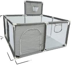  Square Baby Playpen, tágas biztonságos játékterület, vonzó gyerekjátékok park, Világosszürke
