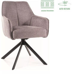 SIGNAL MEBLE Notti Brego Forgó Szék Szürke Szövet Fekete Fém Vázzal (NOTTIBRCSZ)