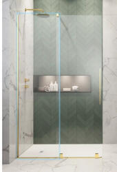 Radaway Perete sticlă duș frontal pentru ușă duș Radaway Furo Gold, 60x200 cm, sticlă securizată transparentă, profil auriu (10110594-01-01)