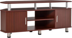 HomCom TV szekrény, hordozható, két polc, 120x39x52cm, barna
