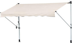  előtető, Forgattyú, Teleszkópos oszlopok, 400x120cm, Khaki zöld / fehér