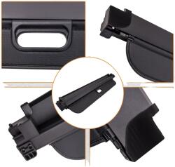  Fekete behúzható rakománytakaró, tartós alumíniumötvözet, tökéletesen illeszkedik a BMW X5 E70 -hez, könnyű telepítés,