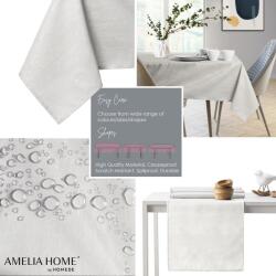 AmeliaHome Asztalterítő Vesta krémű dombornyomott modern 155x350 owal AmeliaHome