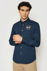 La Martina normál szabású ing hímzett logóval CCMC01 2XL INTL Sötétkék