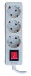 TED Electric Prelungitor cu 3 prize TED TED005243, 5 m, 16 A, 3680 W, intrerupator, alb (TED005243)