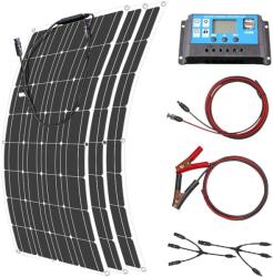  Napelem, hajlítható, vízálló, 300 W-os napelem készlet