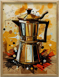  ALUMÍNIUM KERETES FALI PLAKÁT ARANY ARMA 70x100 CM VIRÁG