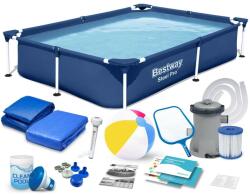 Bestway Téglalap alakú keretmedence 221x150x43 cm 16in1 bestway 56401n