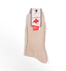 BOK zokni ANTIBAKTERIÁLIS pamut női gyógyzokni - gumi nélküli bokazokni Homokbarna, 38-40 - Magyar Termék