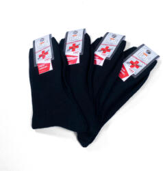 BOK zokni ANTIBAKTERIÁLIS pamut férfi gyógyzokni - gumi nélküli bokazokni Fekete, 44-46 - Magyar Termék