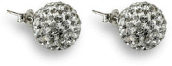 Swarovski - Kristály Gömb Fülbevaló - Ezüst - 10 mm