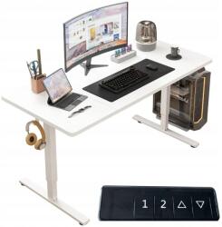  Elektromos emelőasztal fehér 120 cm Magasságállítás 72-118 cm