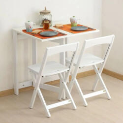  Arredamenti, Space, falra szerelhető összecsukható asztal, 79x64 cm, tömör bükkfa, melamin felület, gyors és egyszerű összeszerelés, csúszásgátló lábak, elegáns és praktikus kialakítás, fehér