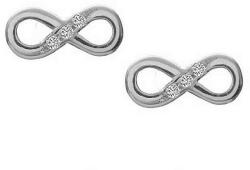  Végtelen jel, Infinity fülbevaló, fehér arany szimbólum ékszer