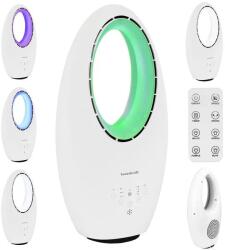  Lapát nélküli álló ventilátor 60 W - 3 mód, távirányító, 7, 5 h időzítő, LED