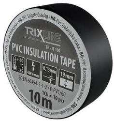 Trixline - PVC Szigetelőszalag - Fekete - 10m