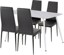 Leziter Jenna 4+1 étkező garnitúra fekete