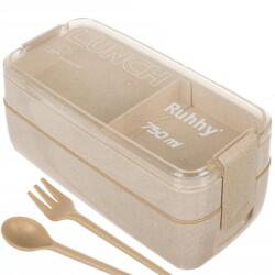 Ruhhy 24528 Thermo doboz evőeszközökkel 750 ml, bézs szín (24528)