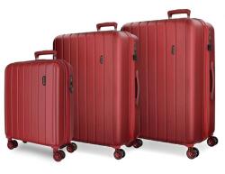 MOVOM Wood Red, luxus ABS utazótáska készlet, 75cm/65cm/55cm, 5318466