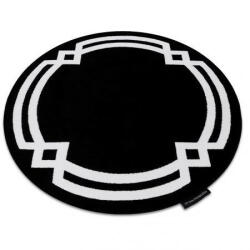 Lux Hampton Lux Kör Szőnyeg - Fekete-Fehér - 160 cm