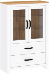 Tempo Vitrin, fehér alba/tölgy craft arany, LANZETTE K