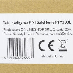 PNI Smart Yala PNI SafeHome PTY303L, bal, hozzáférés ujjlenyomattal, kóddal, kártyával, kulccsal, maximum 300 felhasználó számára