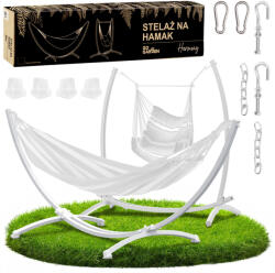 Stelaż hamaka huśtawki stojak ogrodowy metalowy dwuosobowy bujak 2w1 mocny GoGarden