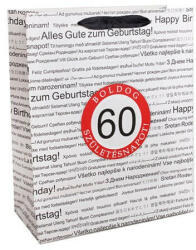  Dísztasak matt 11x14 cm fehér 60 éves