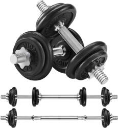 SONGMICS Állítható súlyzók és súlyzók teljes egészében acélból, 20kg