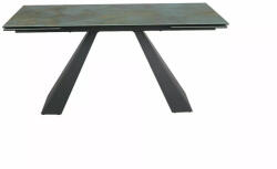 SIGNAL MEBLE Salvadore Ceramic Kihúzható Étkezőasztal Edzett Üveg Türkiz Ossido Verde (SALVADORETUC160)