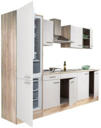 Leziter Yorki Konyhabútor - Sonoma Tölgy/Fehér - 270 cm (L270STFH-AF)