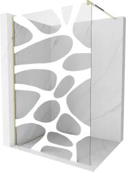 Mexen Kioto Walk-in Zuhanyfal - 80x200 cm - 8 mm Biztonsági Üveg - Arany (5907709130050)