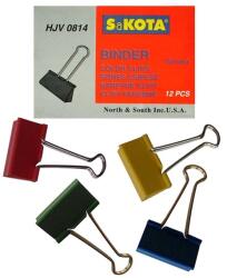 SAKOTA 51mm 12db/csomag színes iratcsipesz (HJV0814) - officedepot