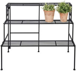  Kovácsoltvas Virágtartó Állvány - 3 Polcos - 79x65 cm (BPH103)