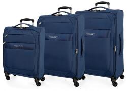  Textil utazótáska készlet ROLL ROAD ROYCE kék, 55-66-76cm, 5019423