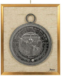  Shanbhati Misztikus Óra Fali Kép - Antik Stílus - 50x60 cm (KHM-KH1501100276)