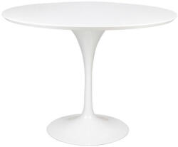 King Home Tulip Premium Kerek Étkezőasztal MDF Fehér Fényes (GT-09R-100)