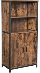 VASAGLE Padlón szekrény, tároló szekrény, ‎60 x 35 x 125 cm, rusztikus barna (LSC66BX) - pepita