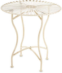 Art-Pol Krémszínű fém asztal 71x70x70cm (164984)