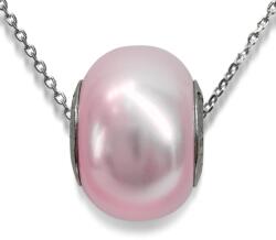  Swarovski kristályos ezüst nyaklánc- hatvány rózsaszín