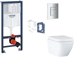 GROHE Rapid SL - Set pentru montare încastrată, toaletă, capac Softclose, clapetă Skate Cosmopolitan și set pentru tablete, Triple Vortex, crom SANI11BB2135 (SANI11BB2135)