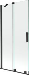 Mexen Velar Kádparaván 2 részes csúszó 90 x 150 cm, átlátszó nano, fekete - 896-090-000-01-70 Kádparaván (5905315221698)