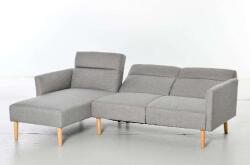 Homcom Kihúzható kanapé 207x146x80cm, Világosszürke