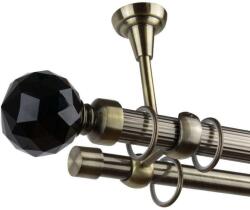  Cristal Noir Dupla Függönyrúd - Antik Arany - 400 cm - pepita - 33 946 Ft